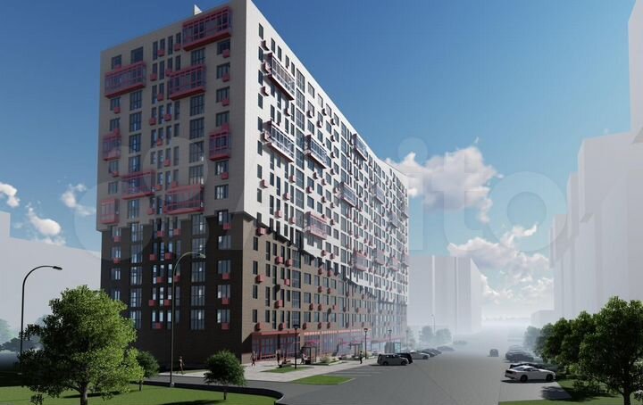 2-к. квартира, 61,1 м², 4/16 эт.