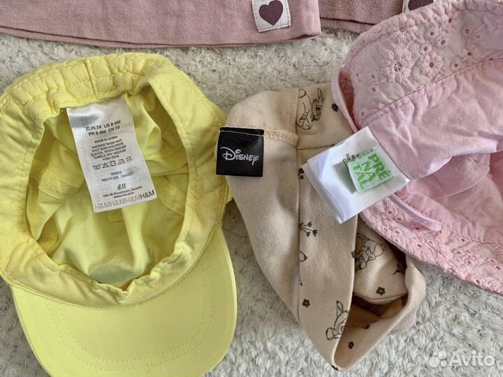 Кепка шапки панама на девочку пакетом 9-12 месяцев