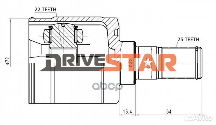 Шрус ickh0013FL drivestar