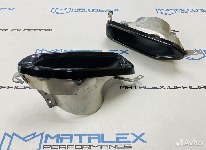 Насадки глушителя BMW G11 G12, стиль 740, черные