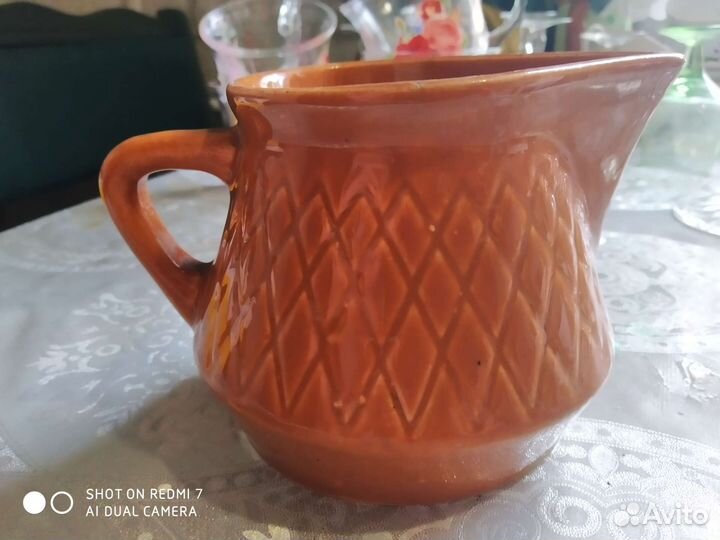 Горшок керамический, молочник чайник СССР