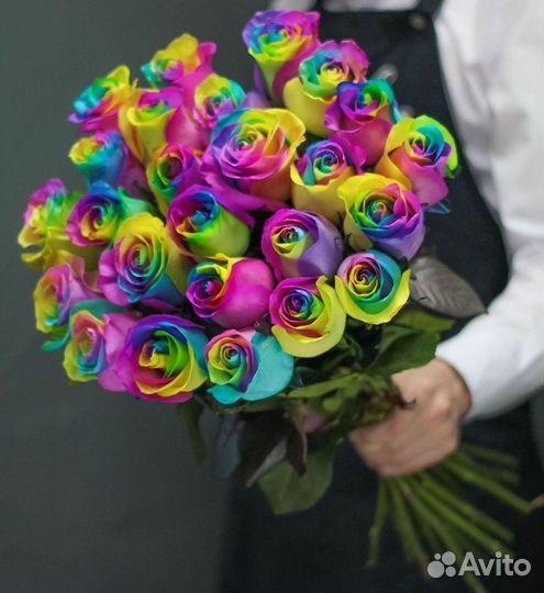 Радужные розы Букеты с доставкой