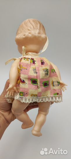 Винтажная кукла резина, 25 см, пластмасса, Корея с