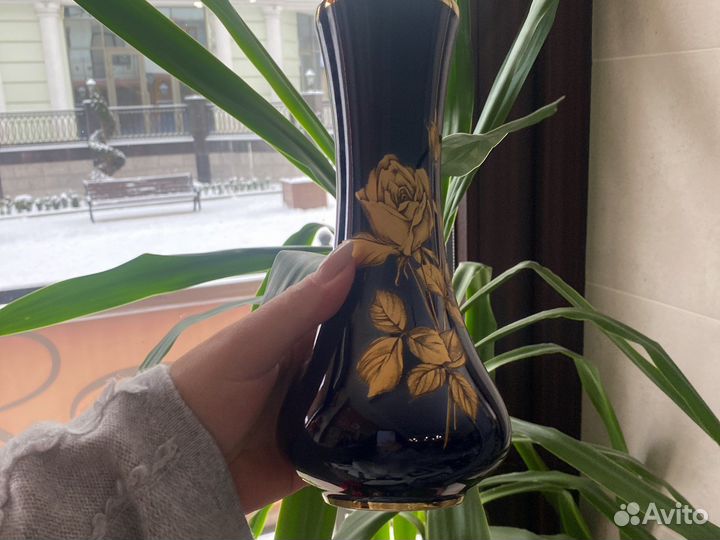 Ваза, кобальт, Германия, кпм