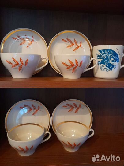 Чайная пара дулёво. Агитация СССР бокал