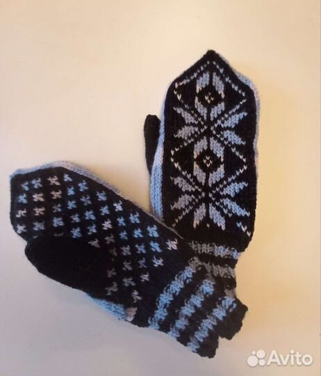 Варежки вязаные ручная работа