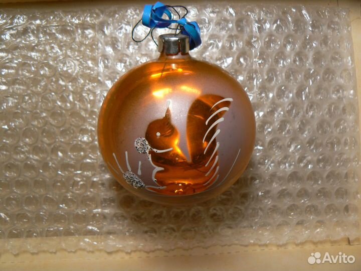 Елочные игрушки шары 3 шт., стекло СССР