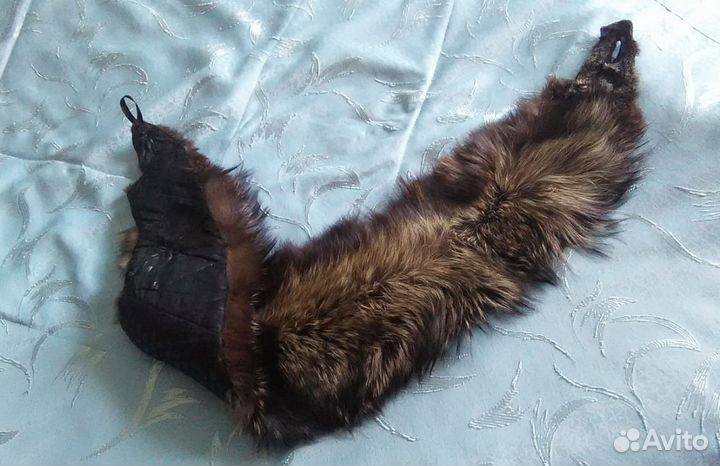 Воротник из меха чернобурки