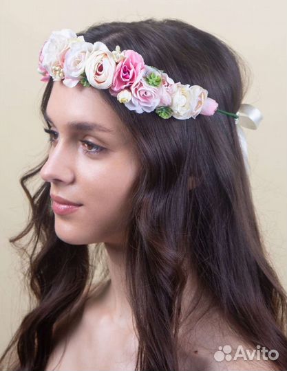 Венок на голову из цветов, аренда