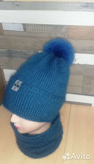 Комплект шапка и снуд