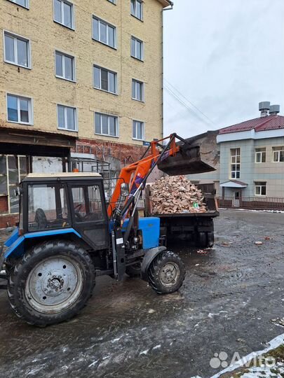 Услуги погрузчика вывоз снега,мусора,планировка те