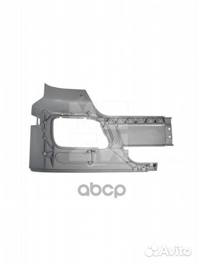 Угол бампера без отверстия под п/т фару серый п