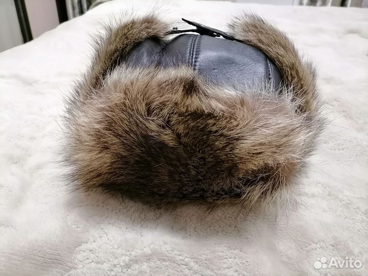 Шапка зимняя с мехом, для мальчика