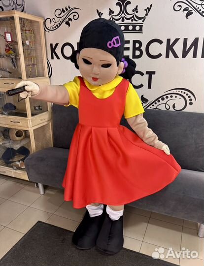 Костюм куклы из игры в кальмара ростовый