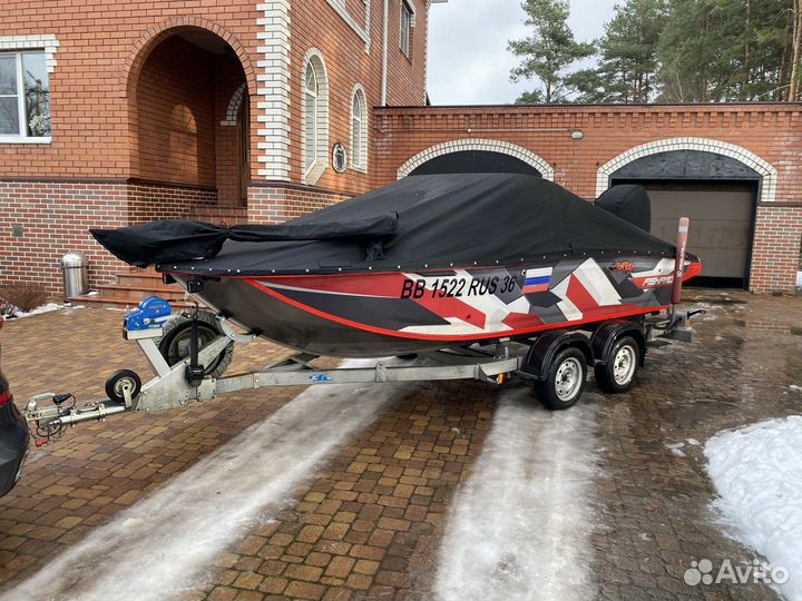 Волжанка FishPro Х5 + Mercury 100 XL ProXS + мзса