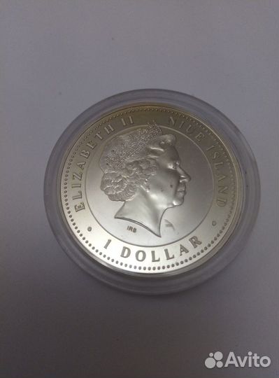 Серебряная монета 1 доллар (Niue Island ) 2007