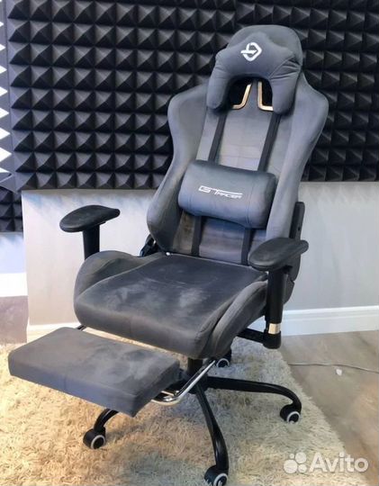 Игровое компьютерное кресло Ткань Велюр