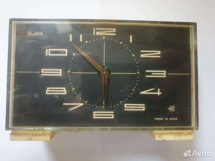 Часы слава СССР черные, редкие секундомеры