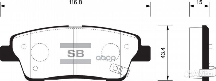 Колодки задние 583023MA30 SP1546 Sangsin brake