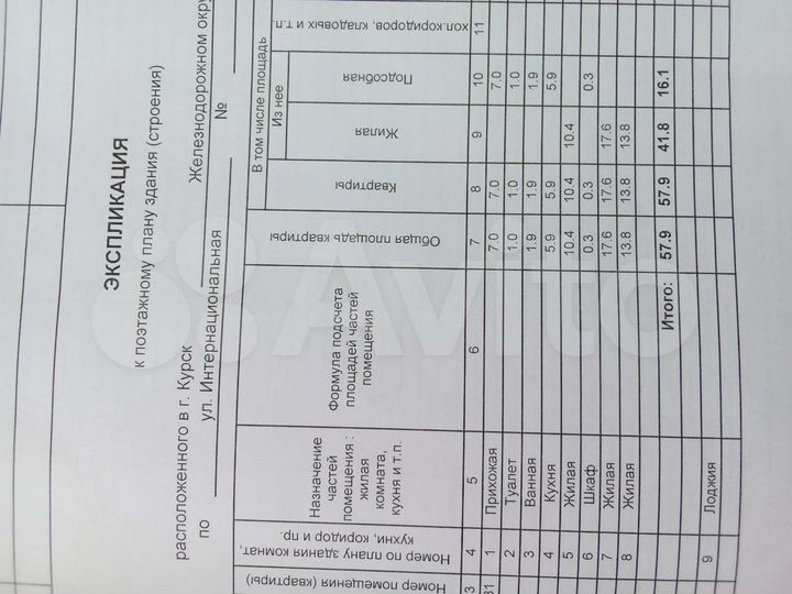 3-к. квартира, 57,8 м², 1/5 эт.