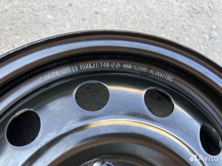 Штампованный диски Hyundai Kia R15 4x100 ET 48