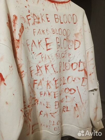 Свитшот белый custom