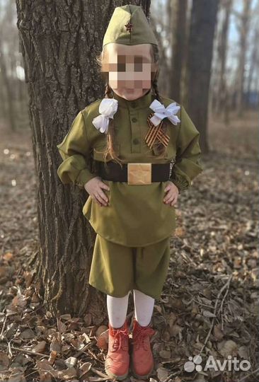 Прокат) Детская военная форма для девочки 116