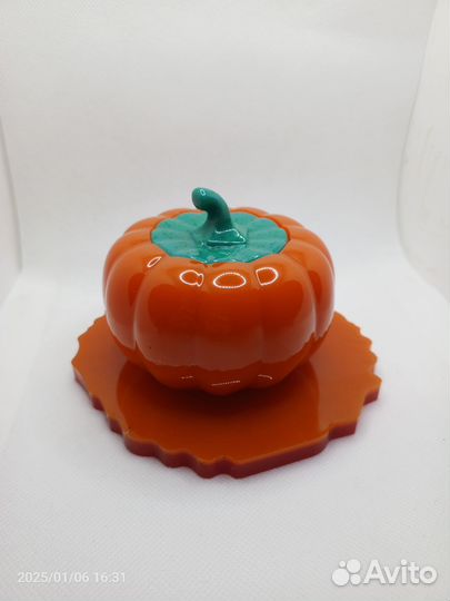 Шкатулка из эпоксидной смолы тыква