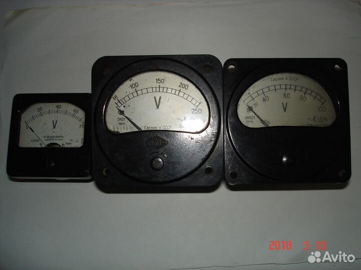 Приборы СССР - амперметры, вольтметры