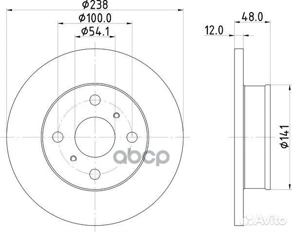 Диск тормозной перед ND1064K nisshinbo