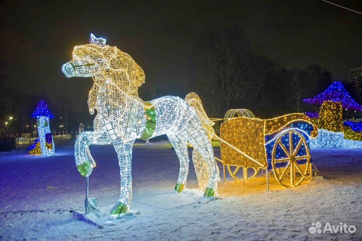 Большие Светящиеся фигуры новогодние в наличии