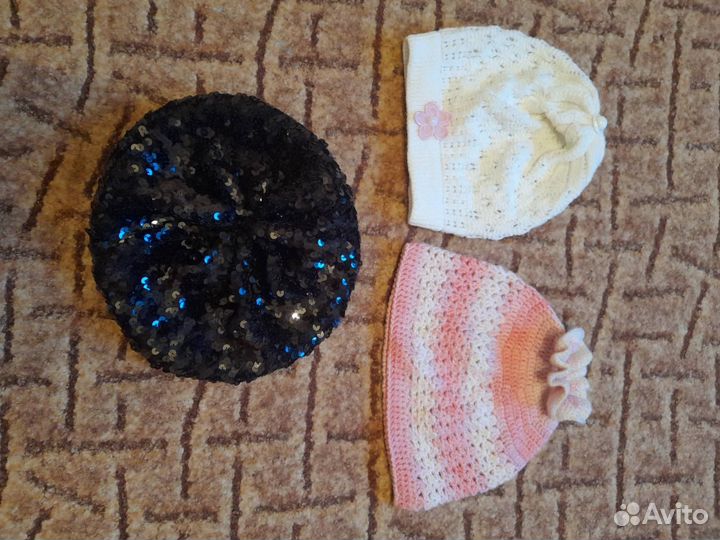 Осенне-весенние шапочки и берет 7-9лет