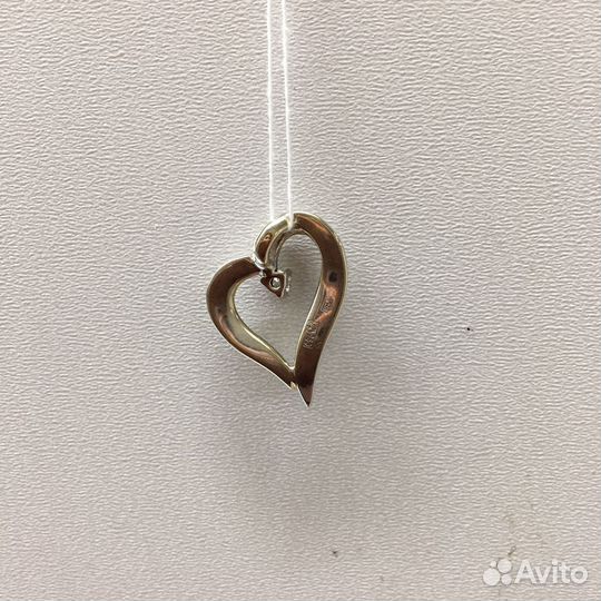 Кулон, золото 750, бриллианты