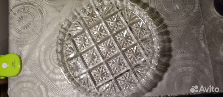 Хрустальный поднос СССР