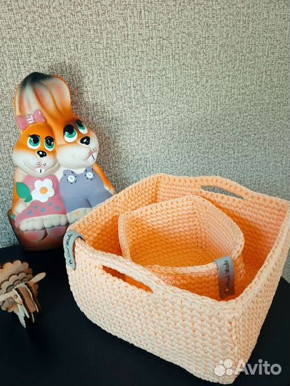 Набор корзин вязаный