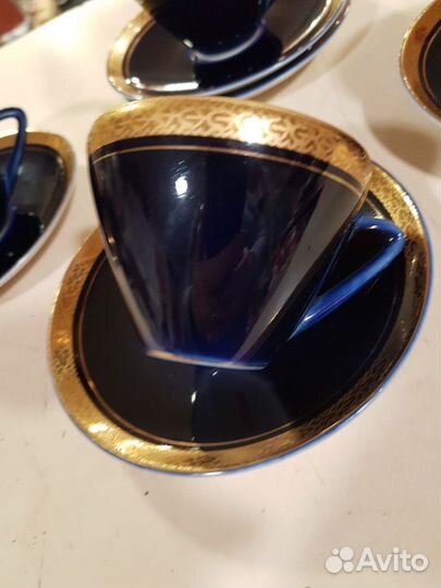 Чайные Пары лфз Кобальт Кофейные СССР