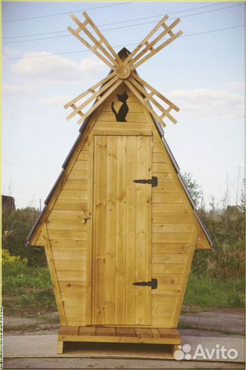 Уличный туалет деревянный юсс 344