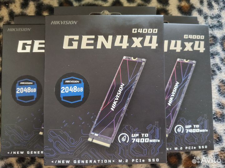 Hikvision G4000 PCIe 4,0x4(7400 мб/с), 2 tb