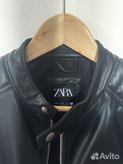 Кожаная куртка zara