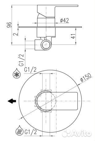 Смеситель для душа Rav Slezak vt483l Хром