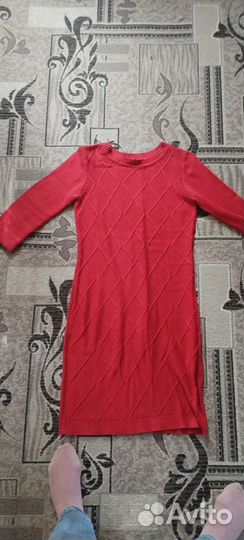 Вязаное платье длинное