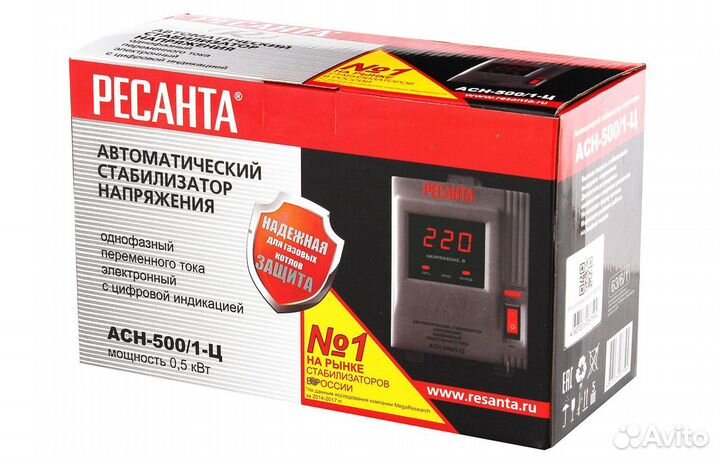 Стабилизатор автоматический Ресанта асн-500/1-Ц
