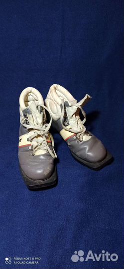 Лыжные ботинки Чехия, винтаж 70-80 гг., кожаные