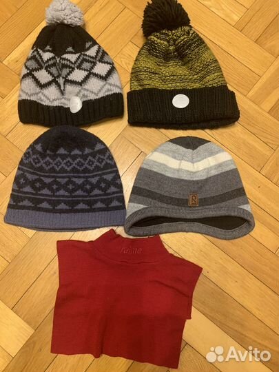 Шапки Reima 54-56р б/у и воротник Reima