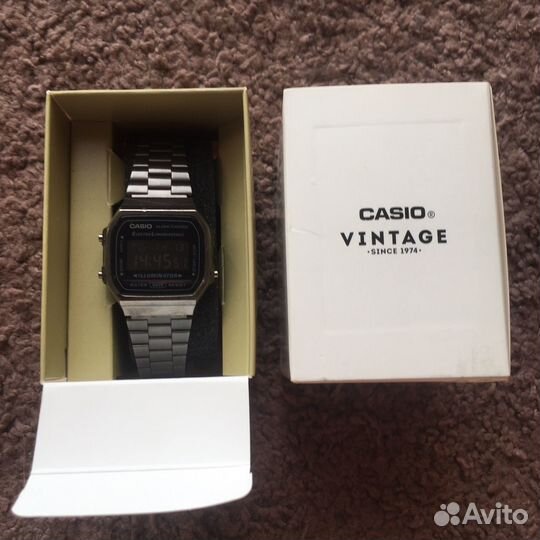 Часы casio vintage a168we black