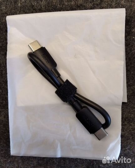 Дата-кабель, hoco. Type-C to Type-C (25 cm.)