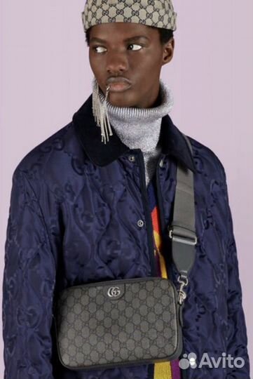 Сумка gucci натуральная кожа мужская