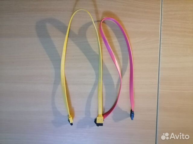 Кабель SATA 2.0 0.5 м, красный и жёлтый