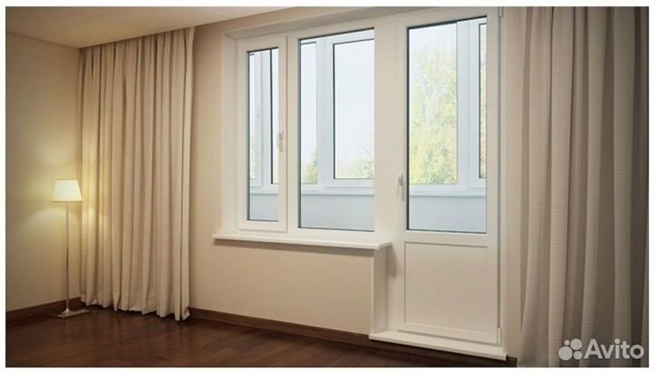 Оконный блок балконной дверью