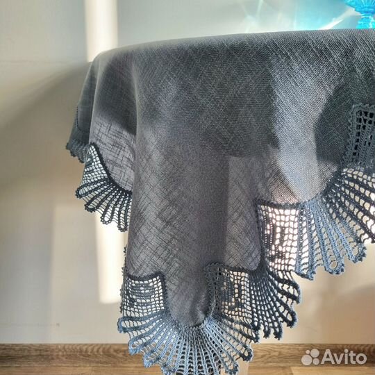 Салфетки скатерть винтаж лен кружево